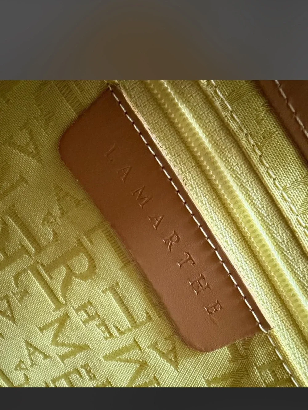 Structured Camel Tote with Clear Top Handles